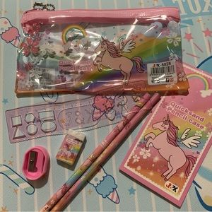 Pink Unicorn Stationery Set